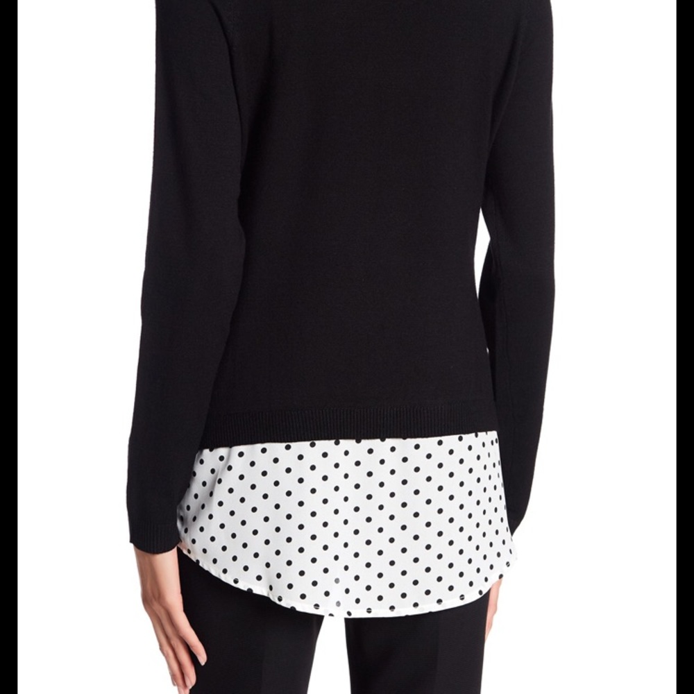 Adrianna Papell twofer black on black sweater L - Picture 2 of 11
